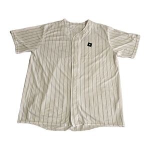 Roblox Official Pinstripe Baseball Jersey Augusta Sportswear XL White/Black RARE